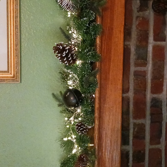Festive Green Pine Garland with Pinecones and Bells - Picture 5 of 8